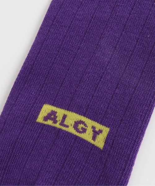 algy（アルジー）の「■ナナメロゴハイソックス（ソックス/靴下・キッズ・ブラック/グレー/パープル・21/24）」の4枚目の写真