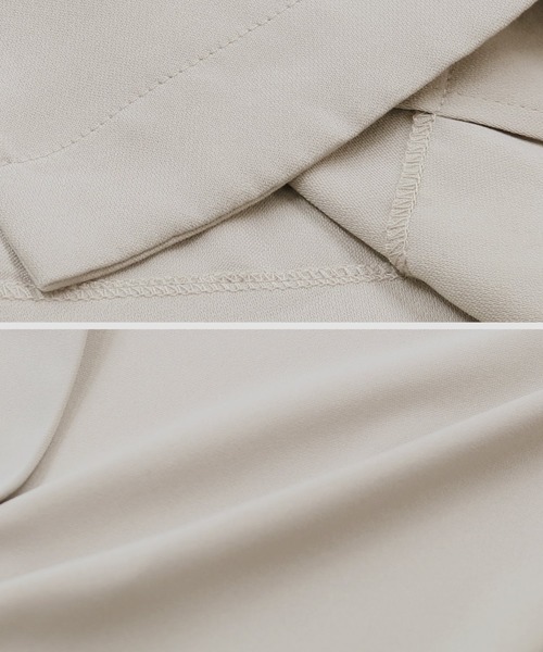 reca（レカ）の「ジョーゼット ノーカラージャケット（ノーカラージャケット・レディース・ブラック/ベージュ・M）」の10枚目の写真