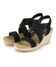 minky me! | 柔らかウェッジソール＆ジュート柄ふかふかクッション7cmゴムフィットサンダル(サンダル)