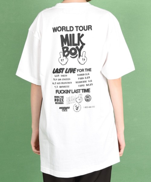 MILK BOY　ミルクボーイ　パフスリーブ　カットソー　Tシャツ　ボーダー MILKBOY（ミルクボーイ） tシャツ PANIC CLOWN Tシャツ メンズ