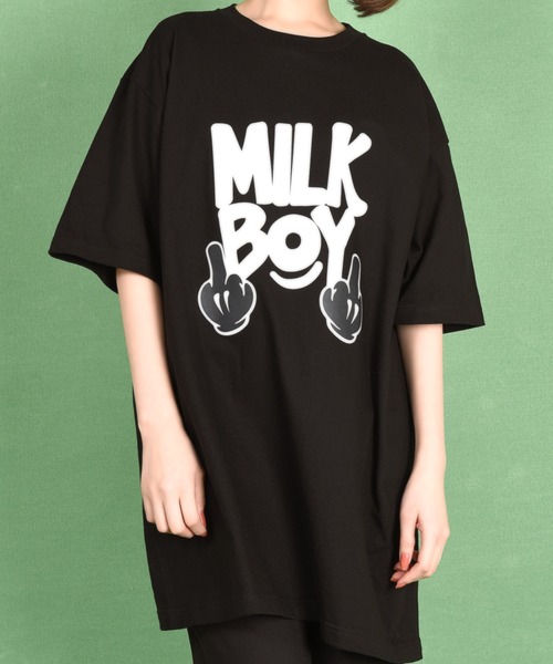 MILK BOY　ミルクボーイ　パフスリーブ　カットソー　Tシャツ　ボーダー MILKBOY（ミルクボーイ） tシャツ PANIC CLOWN Tシャツ メンズ