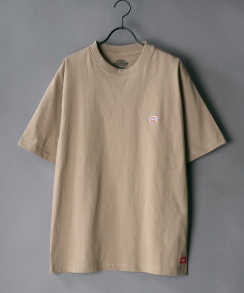 Dickies（ディッキーズ）の「【Dickies】ミニワッペン ヘビーウェイトTシャツ/無地Ｔ（Tシャツ/カットソー・メンズ・ホワイト/ブラック/ダークグリーン/ベージュ/パープル/ブラウン/グリーン/スモークピンク/ダークブルー/キャメル/サックスブルー/ブルーグリーン・M/L/XL）」の4枚目の写真