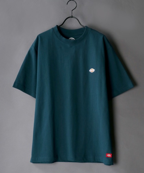 Dickies（ディッキーズ）の「【Dickies】ミニワッペン ヘビーウェイトTシャツ/無地Ｔ（Tシャツ/カットソー・メンズ・ホワイト/ブラック/ダークグリーン/ベージュ/パープル/ブラウン/グリーン/スモークピンク/ダークブルー/キャメル/サックスブルー/ブルーグリーン・M/L/XL）」の8枚目の写真