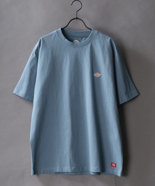 Dickies（ディッキーズ）の「【Dickies】ミニワッペン ヘビーウェイトTシャツ/無地Ｔ（Tシャツ/カットソー・メンズ・ホワイト/ブラック/ダークグリーン/ベージュ/パープル/ブラウン/グリーン/スモークピンク/ダークブルー/キャメル/サックスブルー/ブルーグリーン・M/L/XL）」の7枚目の写真