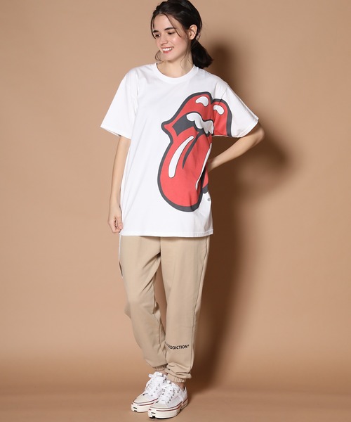 JACKROSE（ジャックローズ）の「ローリングストーンズ コラボ ビッグリップス&タン 半袖Tシャツ（Tシャツ/カットソー・メンズ・ホワイト/ブラック・M/L）」の4枚目の写真