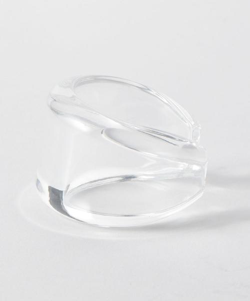 BEAUTY&YOUTH UNITED ARROWS（ビューティーアンドユースユナイテッドアローズ）の「BY クリアビッグバングル（バングル/リストバンド・レディース・ホワイト・FREE）」の4枚目の写真