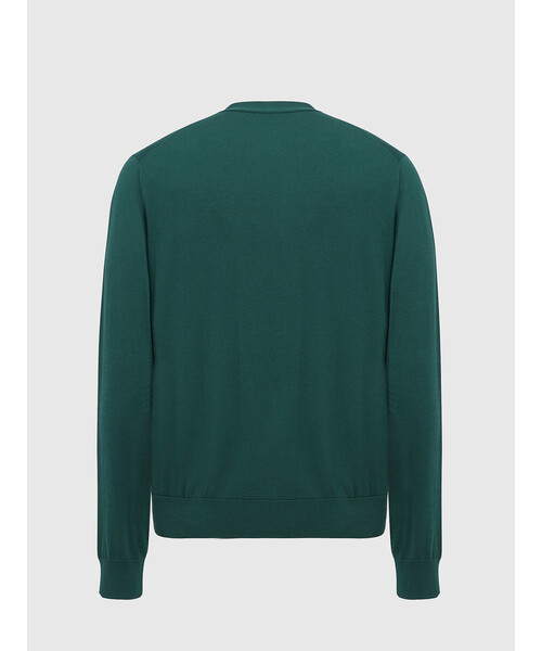 メンズ ロゴ Vネック 刺繍 長袖 トップス Vネック カーディガン ニット セーター ロゴ Diesel ディーゼル のファッション