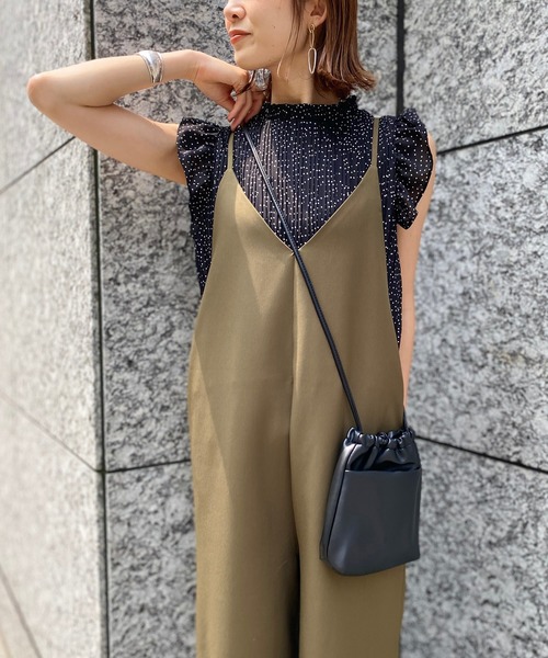 prose verse(プロズヴェール)の「エコレザー巾着ミニショルダーバッグ(トートバッグ・レディース・ブラウン/ブルー/ブラック・フリ-)」の12枚目の写真