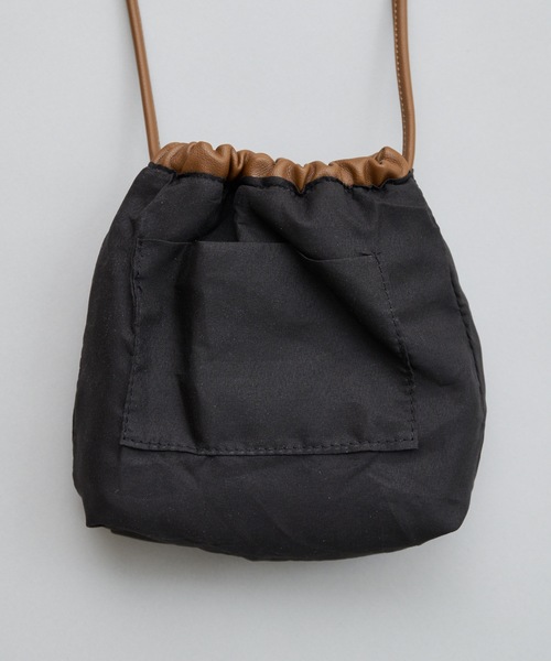 prose verse(プロズヴェール)の「エコレザー巾着ミニショルダーバッグ(トートバッグ・レディース・ブラウン/ブルー/ブラック・フリ-)」の21枚目の写真