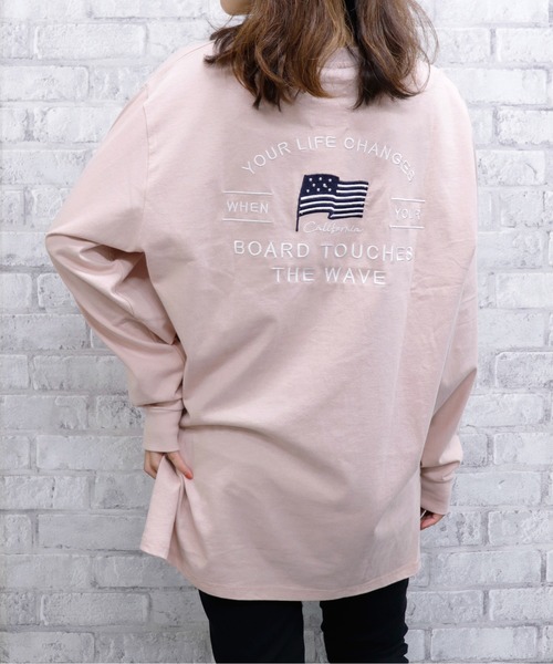 go slow caravan（ゴースローキャラバン）の「UNDERWRAPS / アンダーラップス BIGシルエットロングＴシャツ (M3)（Tシャツ/カットソー・レディース・ホワイト/チャコール/グリーン/ピンク・M/L）」の4枚目の写真