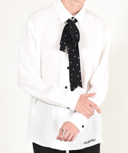 MILKBOY（ミルクボーイ）の「RIBBON TIE シャツ（シャツ