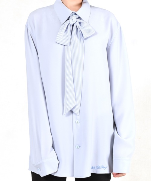 MILKBOY（ミルクボーイ）の「RIBBON TIE シャツ（シャツ