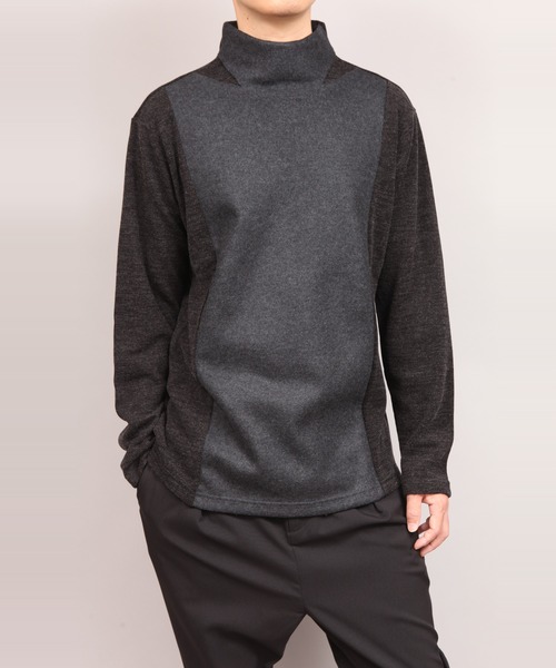 ato(アトウ)の「MILAN RIB JERSEY(Tシャツ/カットソー・メンズ・ネイビー/ブラック/チャコールグレー・46/48)」の1枚目の写真