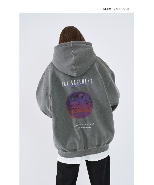 Washing プルオーバーパーカー プルオーバーパーカー Ona オーエヌエー Basement Kom フーディー Hoodie 韓国ブランド Ona ピグメント加工 長袖 特別セール品