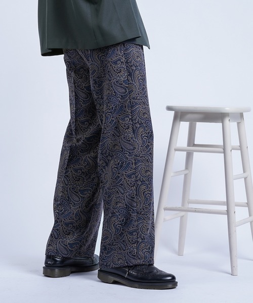 kutir（クティール）の「ペイズリー柄センタープレススラックス（その他パンツ・メンズ・ダークブラウン/ネイビー・SMALL/MEDIUM/LARGE）」の12枚目の写真
