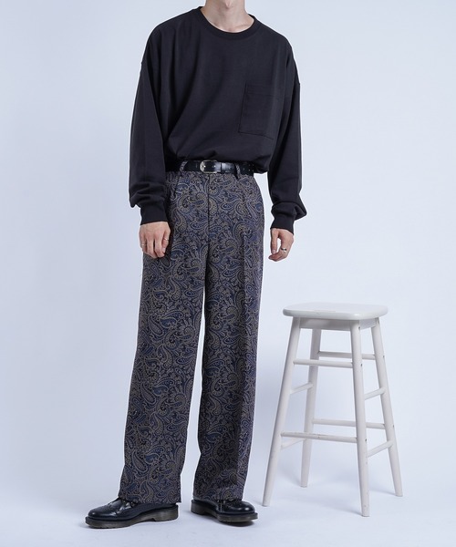 kutir（クティール）の「ペイズリー柄センタープレススラックス（その他パンツ・メンズ・ダークブラウン/ネイビー・SMALL/MEDIUM/LARGE）」の5枚目の写真