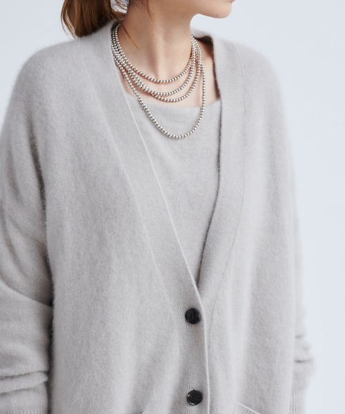 DouDou（ドゥドゥ）の「フェレットカーディガン（カーディガン/ボレロ・レディース・ライトグレー/モカ/バイオレット/グリーン・FREE）」の14枚目の写真