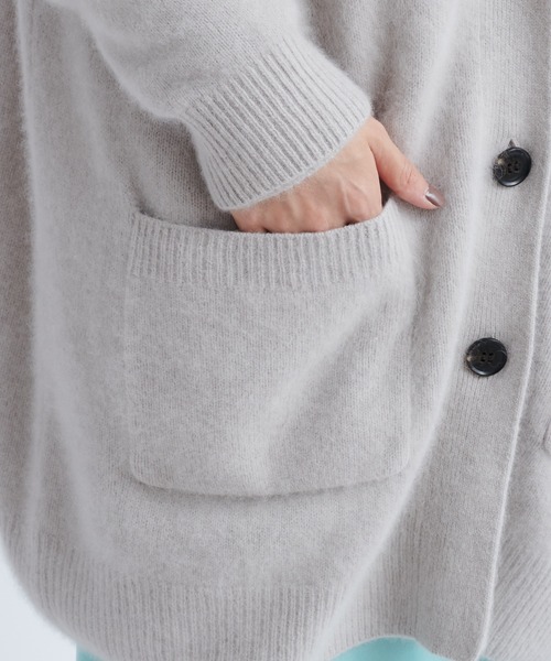 DouDou（ドゥドゥ）の「フェレットカーディガン（カーディガン/ボレロ・レディース・ライトグレー/モカ/バイオレット/グリーン・FREE）」の20枚目の写真