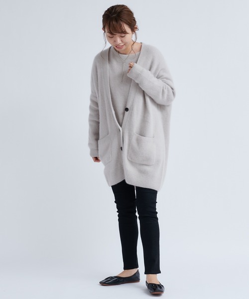 DouDou（ドゥドゥ）の「フェレットカーディガン（カーディガン/ボレロ・レディース・ライトグレー/モカ/バイオレット/グリーン・FREE）」の22枚目の写真