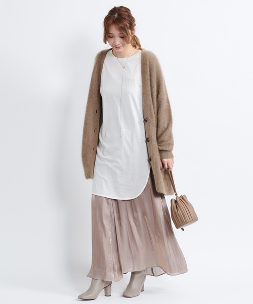 DouDou（ドゥドゥ）の「フェレットカーディガン（カーディガン/ボレロ・レディース・ライトグレー/モカ/バイオレット/グリーン・FREE）」の17枚目の写真