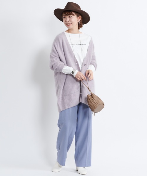 DouDou（ドゥドゥ）の「フェレットカーディガン（カーディガン/ボレロ・レディース・ライトグレー/モカ/バイオレット/グリーン・FREE）」の13枚目の写真