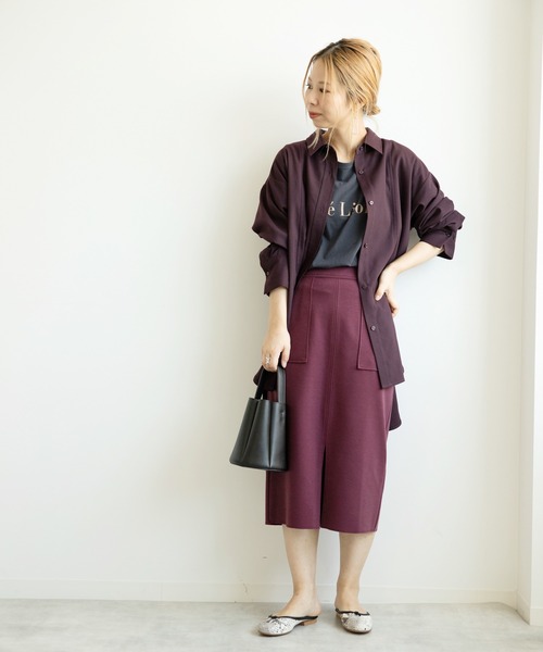 LE FOYER ロングシャツ スラックス セットアップ LE FOYER ロングシャツ スラックス セットアップ