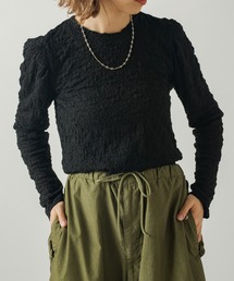 Kastane | クラッシュジャガード長袖プルオーバー(Tシャツ/カットソー)