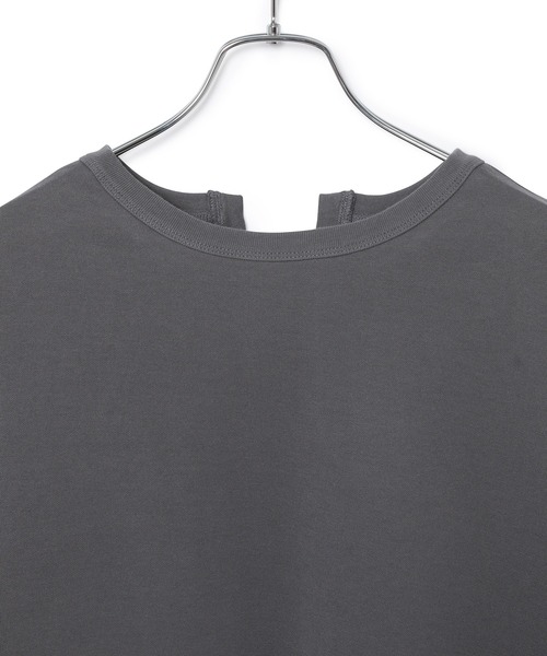 ADAM ET ROPE'(アダムエロペ)の「ガーゼ度詰め裏毛プルオーバー(Tシャツ/カットソー・レディース・グレー/キナリ/ベージュ/パープル・FREE)」の20枚目の写真