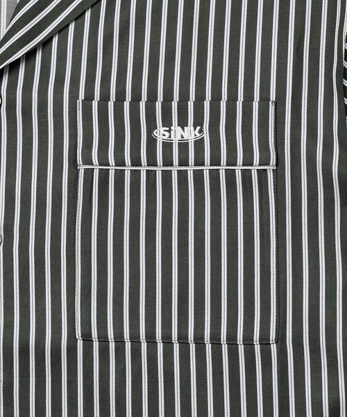 SINK kotohayokozawa（シンク コトハヨコザワ）の「SETUP STRIPE PAJAMAS（ルームウェア/パジャマ・レディース・グリーン/ブラウン・L/M）」の11枚目の写真