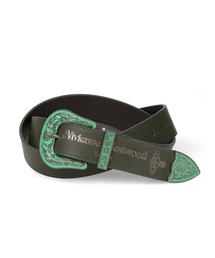 ヴィヴィアンウエストウッドマン　ロゴエンボスレザーベルト　刻印　ブラウン Vivienne Westwood MAN（ヴィヴィアンウエストウッドマン）の