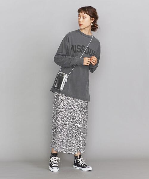 BEAUTY&YOUTH UNITED ARROWS（ビューティーアンドユースユナイテッドアローズ）の「BY ロゴプリントロングスリーブTシャツ（Tシャツ/カットソー・レディース・オフホワイト/ダークグレー・FREE）」の10枚目の写真