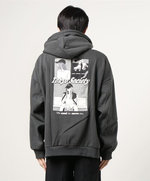 WEGO(ウィゴー)の「WEGO/レトロヒューマンロゴプルパーカー(パーカー・メンズ・サックスブルー/アイボリー/スミクロ/グリーン・MEDIUM/LARGE)」の14枚目の写真