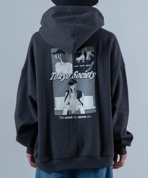 WEGO(ウィゴー)の「WEGO/レトロヒューマンロゴプルパーカー(パーカー・メンズ・サックスブルー/アイボリー/スミクロ/グリーン・MEDIUM/LARGE)」の17枚目の写真