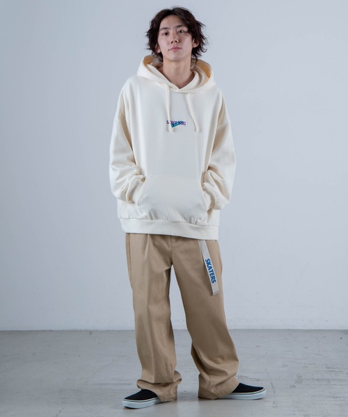 WEGO(ウィゴー)の「WEGO/レトロヒューマンロゴプルパーカー(パーカー・メンズ・サックスブルー/アイボリー/スミクロ/グリーン・MEDIUM/LARGE)」の15枚目の写真