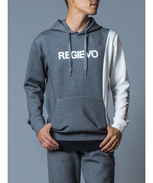 REGIEVO(レジエボ)の「【REGIEVO】REGIEVOロゴ入りパーカー スポーティーアスレジャー セットアップ(パーカー・メンズ・ブラック/グレー・M/L/S/XL)」の13枚目の写真