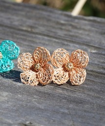 アバカフラワーピアス