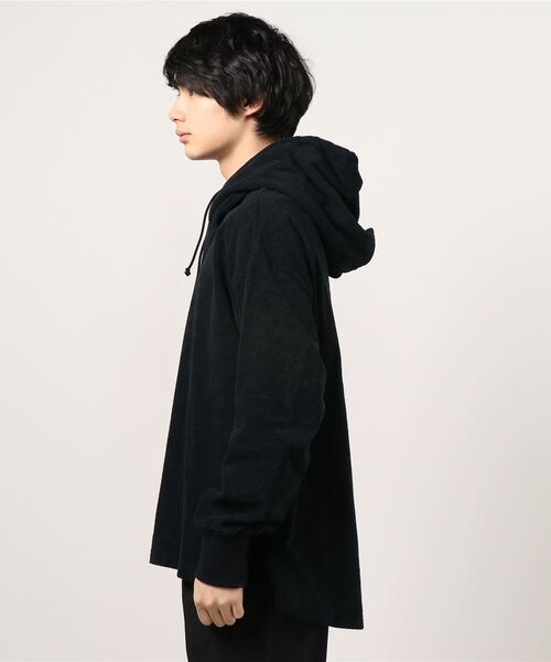 THING FABRICS シングファブリックス パイル地 半袖Tシャツ 今治タオルカットソー 紺 ネイビー サイズ0 定価13000円 アウトレット！30%OFFシングファブリックス THING