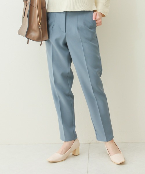 Social GIRL（ソーシャルガール）の「ハイウエストタックテーパードパンツ（スラックス・レディース・ブラック/サックスブルー/ピンク/サンドベージュ/ブルーグリーン・M/L）」の5枚目の写真