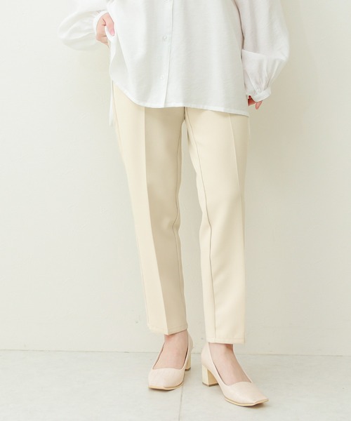 Social GIRL（ソーシャルガール）の「ハイウエストタックテーパードパンツ（スラックス・レディース・ブラック/サックスブルー/ピンク/サンドベージュ/ブルーグリーン・M/L）」の14枚目の写真