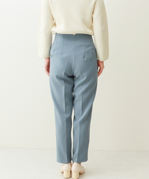 Social GIRL（ソーシャルガール）の「ハイウエストタックテーパードパンツ（スラックス・レディース・ブラック/サックスブルー/ピンク/サンドベージュ/ブルーグリーン・M/L）」の9枚目の写真