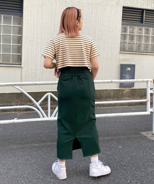 WHO'S WHO gallery（フーズフーギャラリー）の「リブボーダーTEE（Tシャツ/カットソー・レディース・ブラック/オフホワイト/ベージュ/グレー/サックスブルー・FREE）」の15枚目の写真