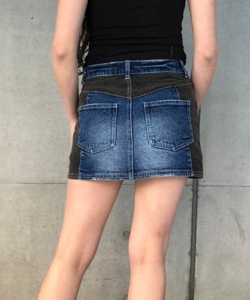 ENVYM（アンビー）の「コーデュロイスウィッチングＦＳＫ（スカート・レディース・ベージュ/グレー・S/M）」の5枚目の写真