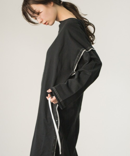 ワンピースレイヤード風ステッチワンピース ワンピース Kastane カスタネ のファッション