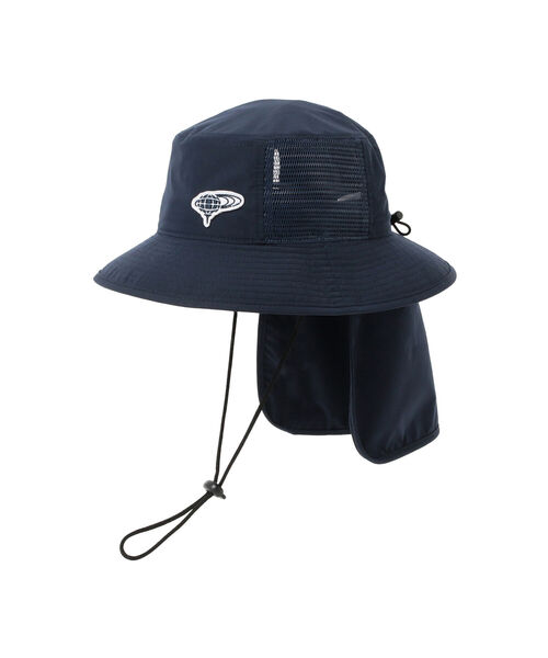 ビームスゴルフ　マルボン　バケットハット　紺 Malbon Golf（マルボンゴルフ）の「MALBON GOLF × BEAMS GOLF
