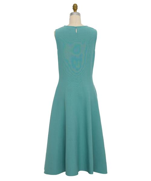 Drawer（ドゥロワー）の「Drawer 18Gダブルフェイスニットワンピース（ワンピース・レディース・ブラック/ライトブルー・FREE）」の4枚目の写真