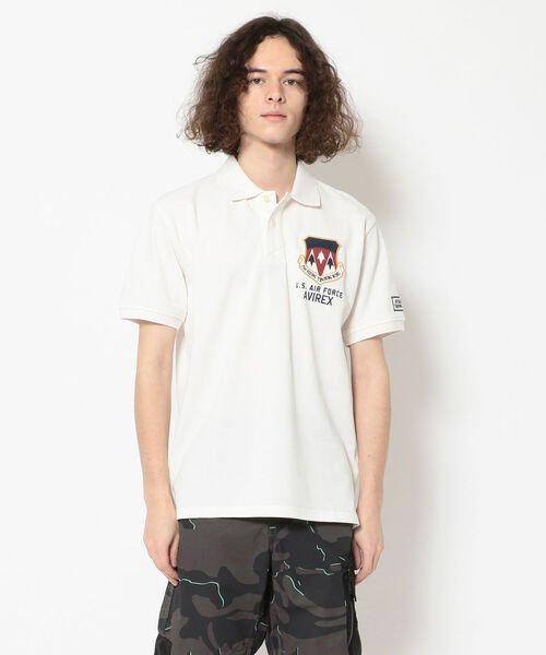 AVIREX（アヴィレックス）の「刺繍 ポロシャツ キットゥン / SS EMBROIDERED POLO SHIRT KITTEN /アヴィレックス/AVIREX（ポロシャツ・メンズ・ネイビー/オフホワイト/オレンジ/ブラウン系その他2・MEDIUM/LARGE/X-LARGE/XX-LARGE）」の8枚目の写真