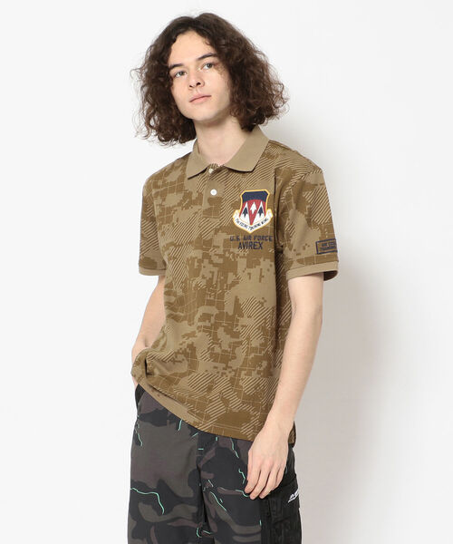 AVIREX（アヴィレックス）の「刺繍 ポロシャツ キットゥン / SS EMBROIDERED POLO SHIRT KITTEN /アヴィレックス/AVIREX（ポロシャツ・メンズ・ネイビー/オフホワイト/オレンジ/ブラウン系その他2・MEDIUM/LARGE/X-LARGE/XX-LARGE）」の6枚目の写真