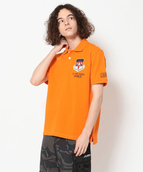 AVIREX（アヴィレックス）の「刺繍 ポロシャツ キットゥン / SS EMBROIDERED POLO SHIRT KITTEN /アヴィレックス/AVIREX（ポロシャツ・メンズ・ネイビー/オフホワイト/オレンジ/ブラウン系その他2・MEDIUM/LARGE/X-LARGE/XX-LARGE）」の7枚目の写真