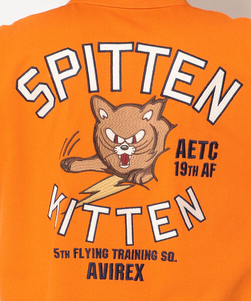 AVIREX（アヴィレックス）の「刺繍 ポロシャツ キットゥン / SS EMBROIDERED POLO SHIRT KITTEN /アヴィレックス/AVIREX（ポロシャツ・メンズ・ネイビー/オフホワイト/オレンジ/ブラウン系その他2・MEDIUM/LARGE/X-LARGE/XX-LARGE）」の11枚目の写真
