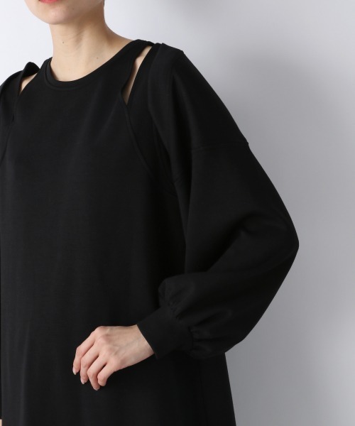 JEANASIS（ジーナシス）の「ボレロ2Pチュニック/941805（チュニック・レディース・ブラック/ホワイト・FREE）」の12枚目の写真